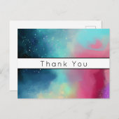 Moderner Grün- und Rothalsnebel Postkarte (Vorne/Hinten)