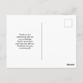 Moderner Grün- und Rothalsnebel Postkarte (Rückseite)