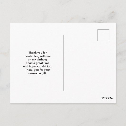 Moderner Grün- und Rothalsnebel Postkarte (Rückseite)