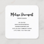 Moderner Grün- und Rothalsnebel Quadratische Visitenkarte (Rückseite)