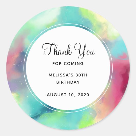 Moderner Grün- und Rothalsnebel Runder Aufkleber (Vorderseite)