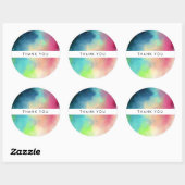 Moderner Grün- und Rothalsnebel Runder Aufkleber (Blatt)