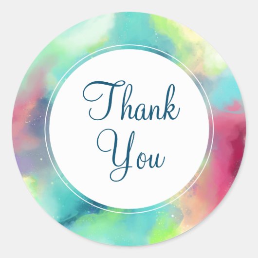 Moderner Grün- und Rothalsnebel Runder Aufkleber (Vorderseite)