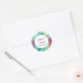 Moderner Grün- und Rothalsnebel Runder Aufkleber (Umschlag)