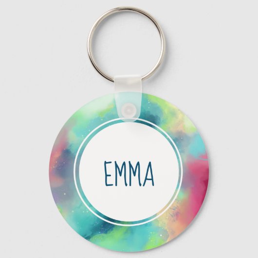 Moderner Grün- und Rothalsnebel Schlüsselanhänger (Vorderseite)