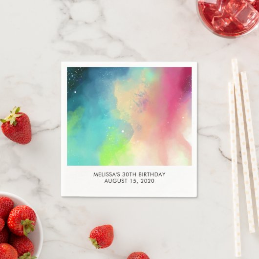 Moderner Grün- und Rothalsnebel Serviette (Beispiel)