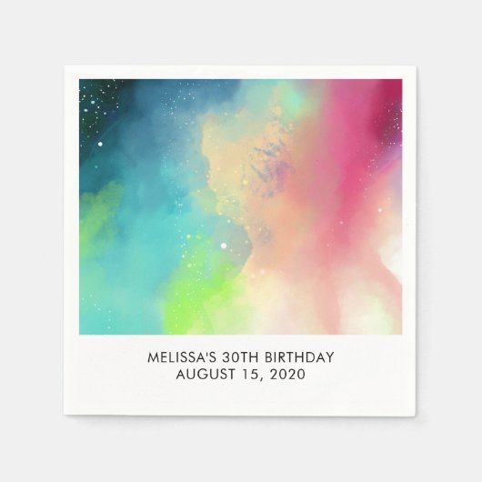 Moderner Grün- und Rothalsnebel Serviette (Vorderseite)