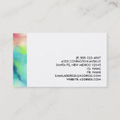 Moderner Grün- und Rothalsnebel Visitenkarte (Rückseite)