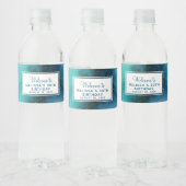 Moderner Grün- und Rothalsnebel Wasserflaschenetikett (Flaschen)