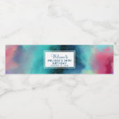 Moderner Grün- und Rothalsnebel Wasserflaschenetikett (Einzelnes Label)