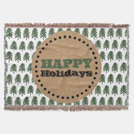 Moderner Grün-Weiß-Weihnachtsbaum Decke (Vorderseite)