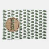 Moderner Grün-Weiß-Weihnachtsbaum Geschirrtuch (Horizontal)