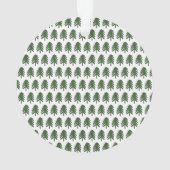 Moderner Grün-Weiß-Weihnachtsbaum Ornament (Rückseite)