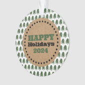 Moderner Grün-Weiß-Weihnachtsbaum Ornament (Vorderseite)