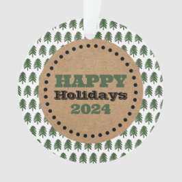 Moderner Grün-Weiß-Weihnachtsbaum Ornament