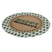 Moderner Grün-Weiß-Weihnachtsbaum Schneidebrett (Ecke)