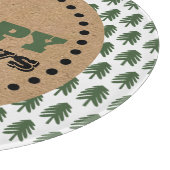 Moderner Grün-Weiß-Weihnachtsbaum Schneidebrett (Ecke)