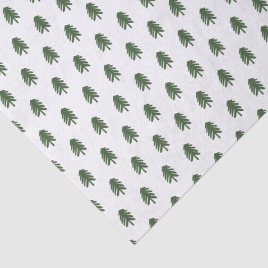 Moderner Grün-Weiß-Weihnachtsbaum Seidenpapier (Detail)