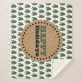 Moderner Grün-Weiß-Weihnachtsbaum Sherpadecke (Vorderseite)