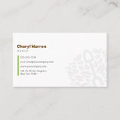 Moderner Grünbraun-Gartenbaummäher mit Rasenmäher Visitenkarte (Vorderseite)