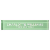 Moderner Grüne Büroangestellte Namensplakette (Vorderseite)
