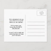 Moderner grüner Adresskartenwechsel - Wir haben un Ankündigungspostkarte (Rückseite)