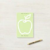 Moderner grüner Apple-Lehrer Von der Schreibtisch Post-it Klebezettel (Auf Schreibtisch)