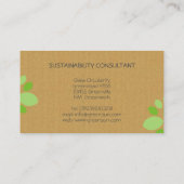Moderner grüner Baumlogo-Nachhaltigkeitsberater Visitenkarte (Rückseite)