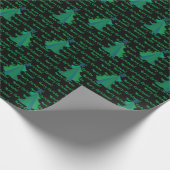 Moderner Grüner Blauer Weihnachtsbaum Geschenkpapier (Ecke)