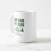 Moderner grüner Camping Junggesellinnenabschied Wo Kaffeetasse (Vorderseite Links)