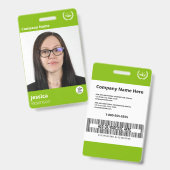 Moderner grüner Computer Tech - kundenspezifischer Ausweis (Front & Back)