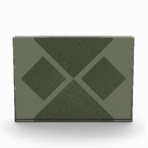 Moderner grüner Diamant-Foto Fotoblock