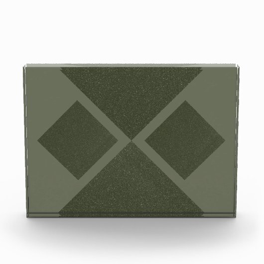 Moderner grüner Diamant-Foto Fotoblock (Vorderseite)