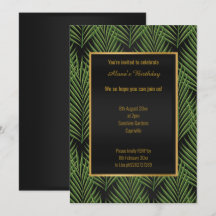 MODERNER GRÜNER FERN BOTANISCHER SCHWARZER JEDEN A