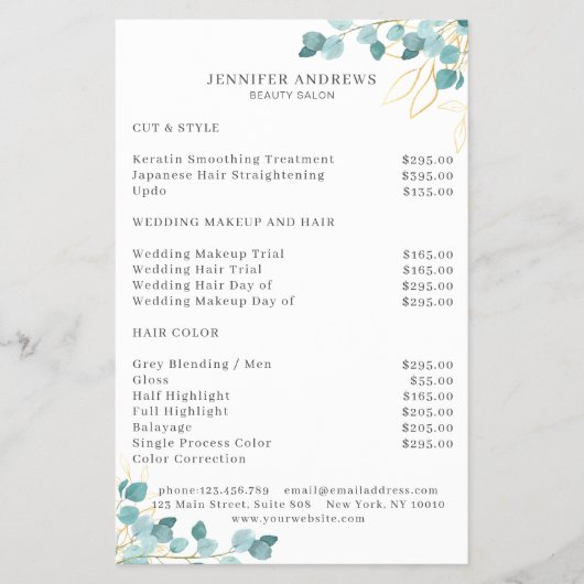 Moderner, grüner Flyer (Vorne)