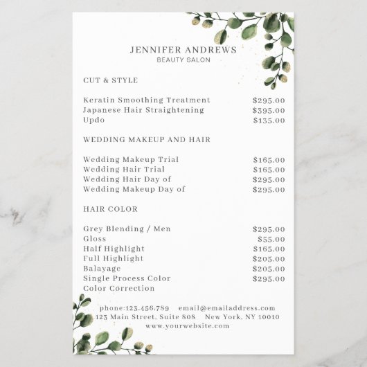 Moderner, grüner Flyer (Vorne)