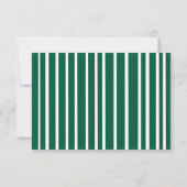 Moderner grüner gestreifter QR-Code zur Abschlussf RSVP Karte (Rückseite)