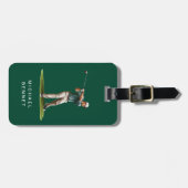 Moderner grüner Golfsport Gepäckanhänger (Vorderseite horizontal)