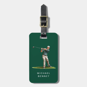 Moderner grüner Golfsport Gepäckanhänger