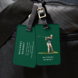 Moderner grüner Golfsport Gepäckanhänger