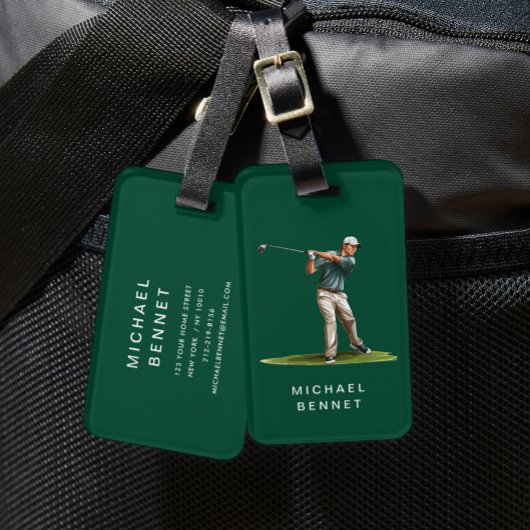 Moderner grüner Golfsport Gepäckanhänger