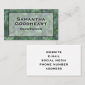 Moderner grüner Granitstein Visitenkarte (Vorne/Hinten)