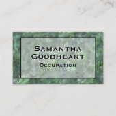 Moderner grüner Granitstein Visitenkarte (Vorderseite)
