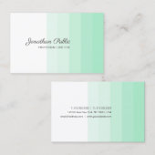 Moderner, grüner, handgeschriebener Skriptname Visitenkarte (Vorne/Hinten)