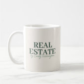 Moderner grüner Immobilienmakler Kaffeetasse (Links)