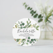 Moderner Grüner Leaf Junggeselinnen-Abschied Einladung (Stehend Vorderseite)