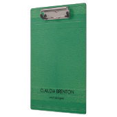 Moderner grüner Leather-Look Klemmbrett (Links)