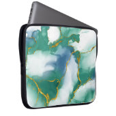 Moderner, grüner Marmoruntergrund - Laptop-Sieb Laptopschutzhülle (Vorne Rechts)