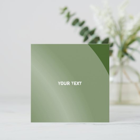 Moderner, grüner monochromer, moderner, schattiert karte (Stehend Vorderseite)