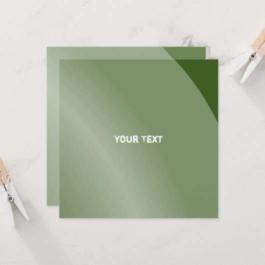 Moderner, grüner monochromer, moderner, schattiert karte (Vorderseite/Rückseite Beispiel)